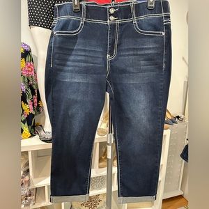Capri Cropped Bejeweled Jeans